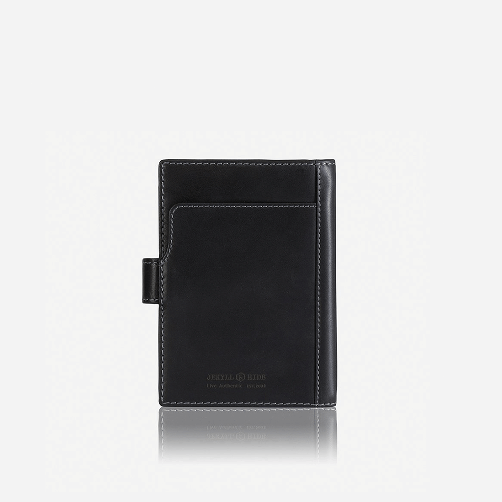 Leather RFID Passport Cover, Black - Jekyll and Hide SA