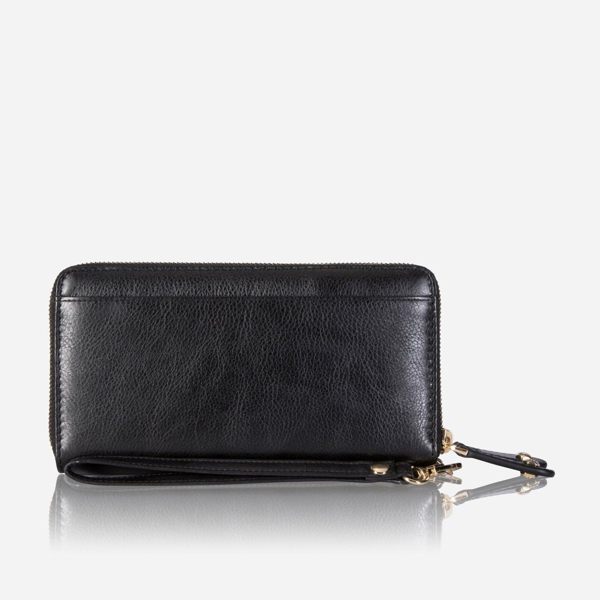 Double Zip Wristlet Purse, Black - Jekyll and Hide SA