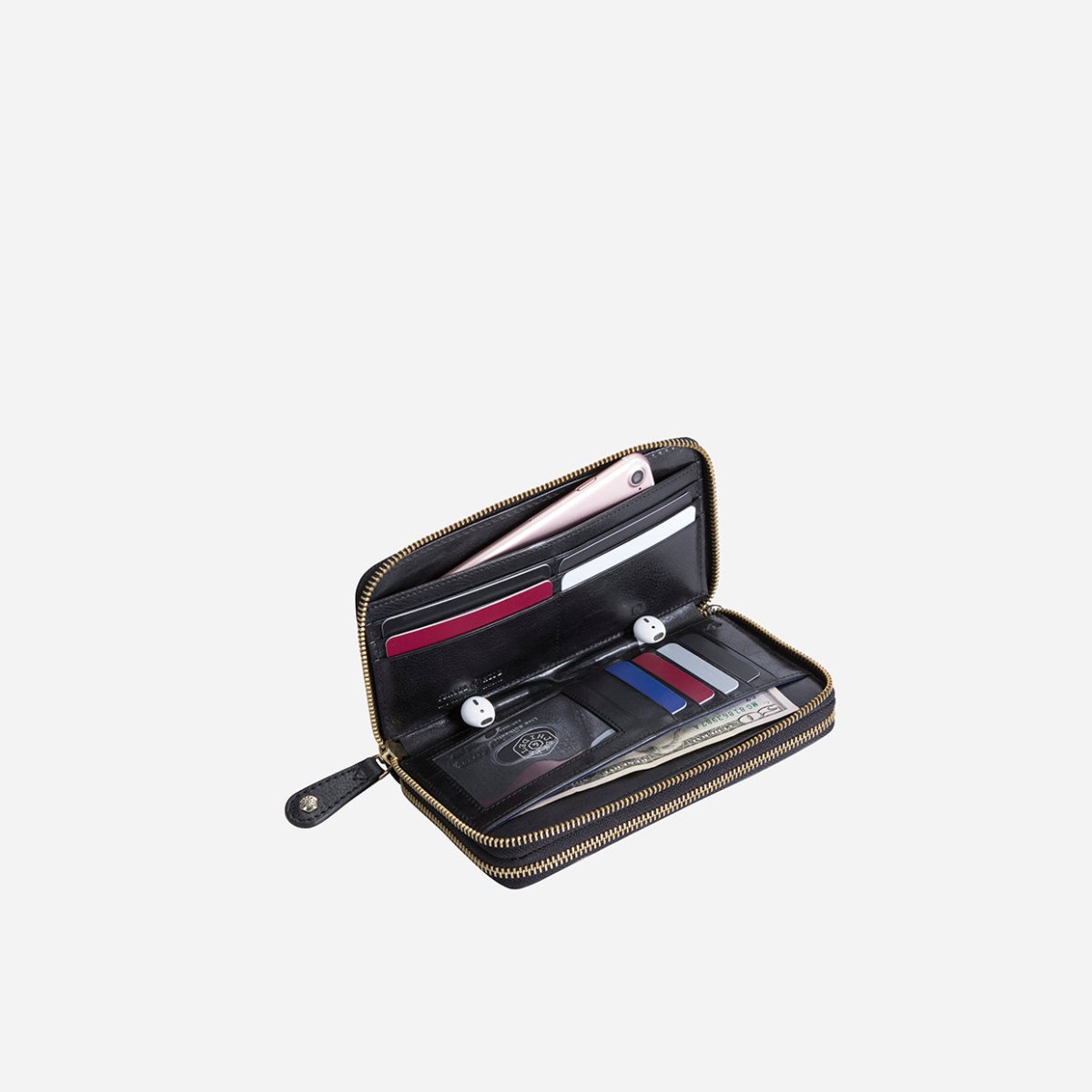 Double Zip Wristlet Purse