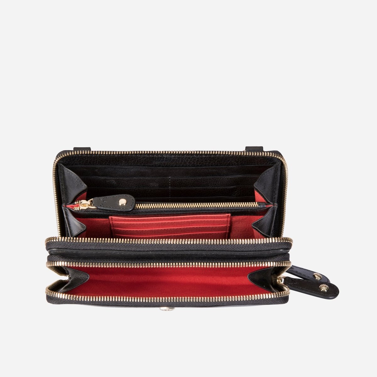 Ladies Purse with Detachable Strap, Black - Jekyll and Hide SA