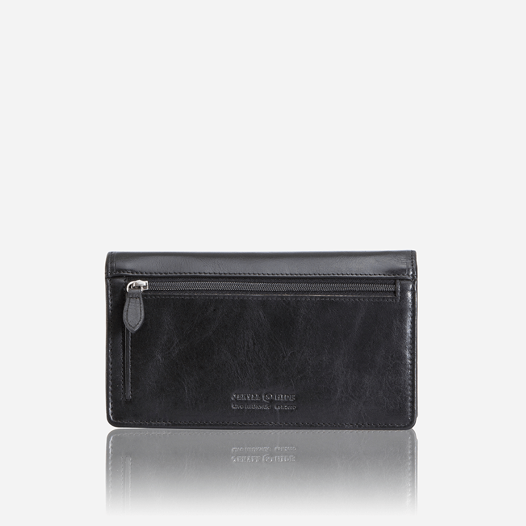 Large Leather Purse, Black - Jekyll and Hide SA