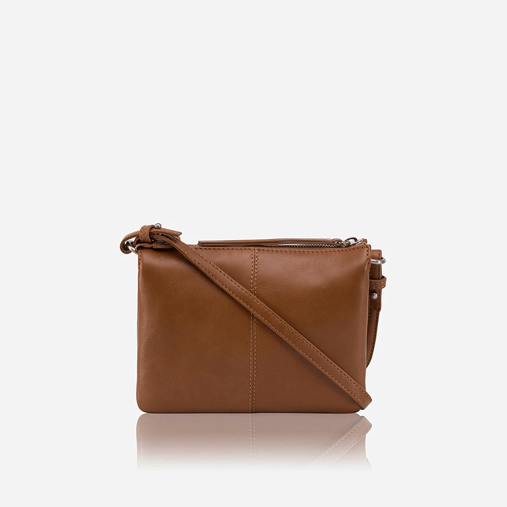 Slim Ladies Leather Crossbody, Tan - Jekyll and Hide SA