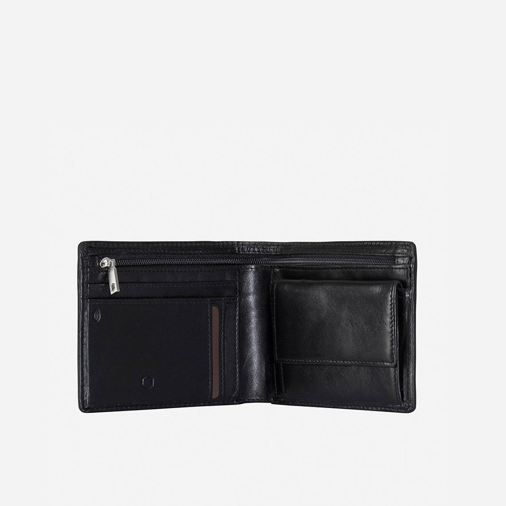 Medium Billfold Wallet With Coin, Black - Jekyll and Hide SA
