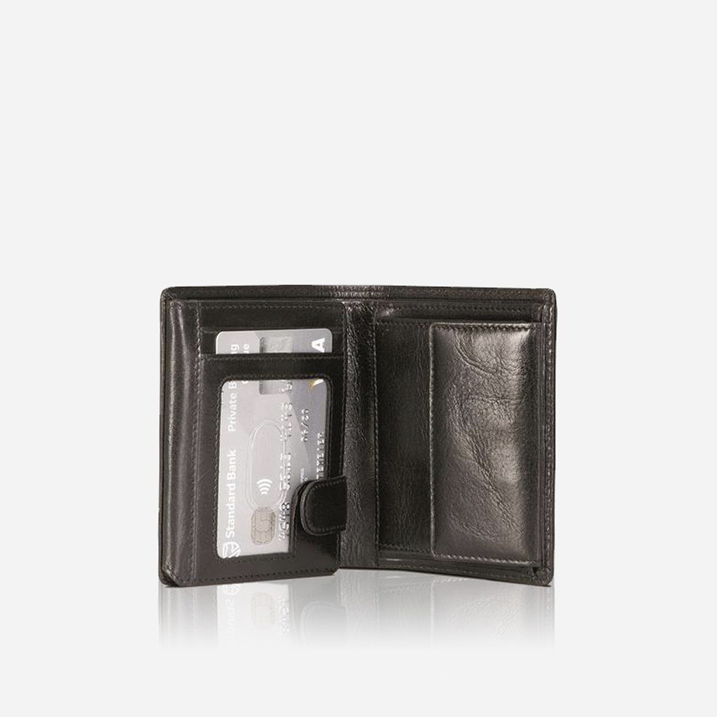 Flip Over Leather Wallet, Black - Jekyll and Hide SA