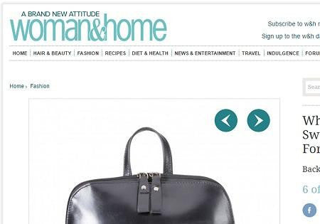 Oxford 13" Ladies Backpack featured on Woman and Home magazine online