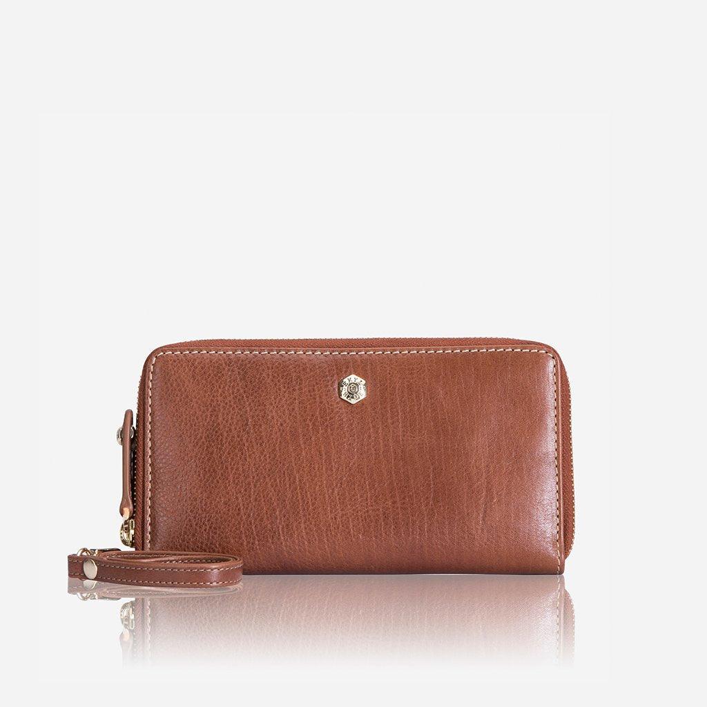 Red Double Zip Wristlet Purse Striking Leather Accessories Jekyll Hide