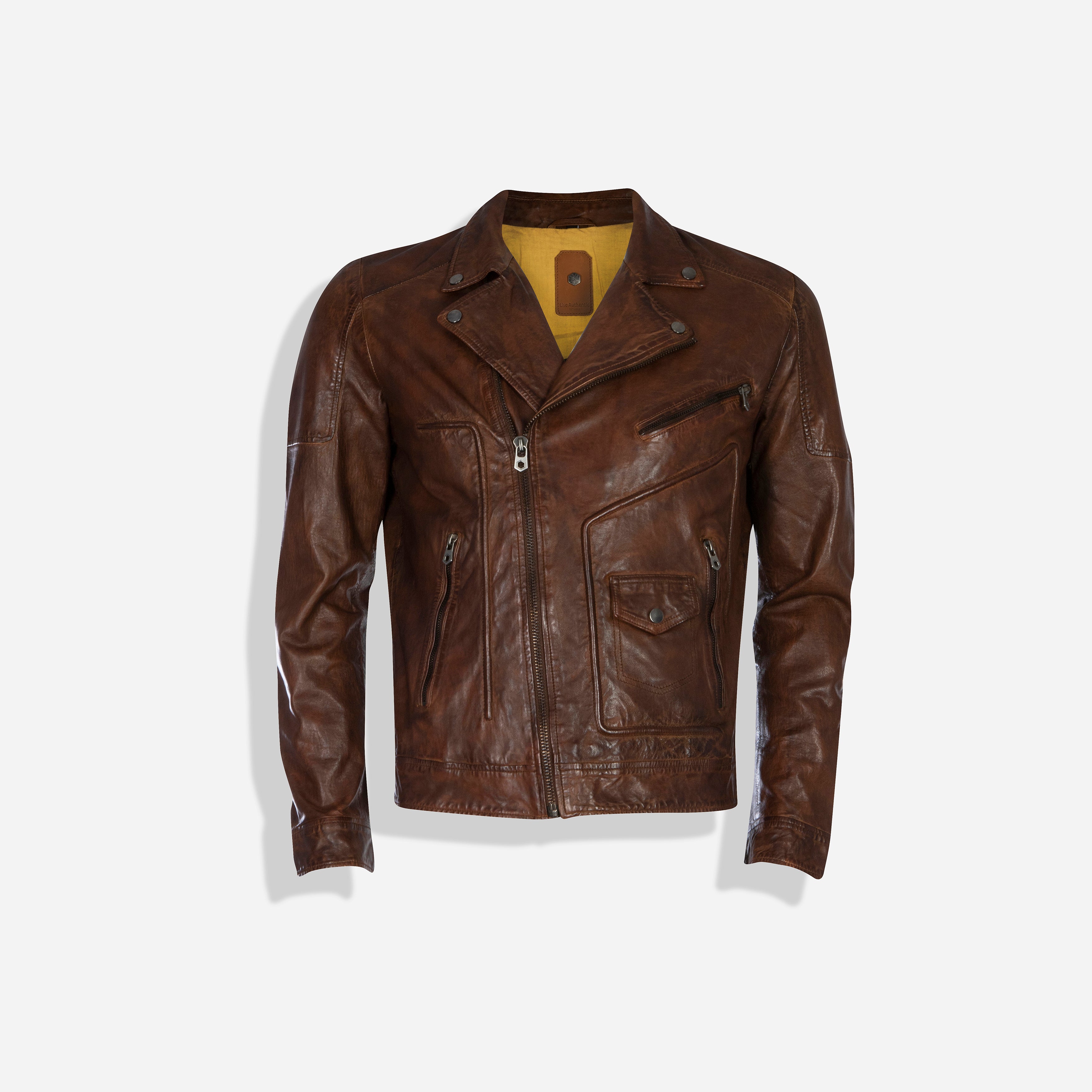 Danny Biker Jacket Sunset Brown