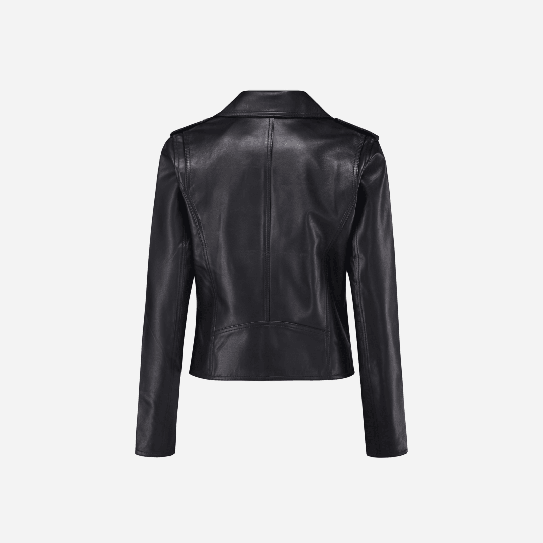 Tracey Ladies Biker Jacket, Black