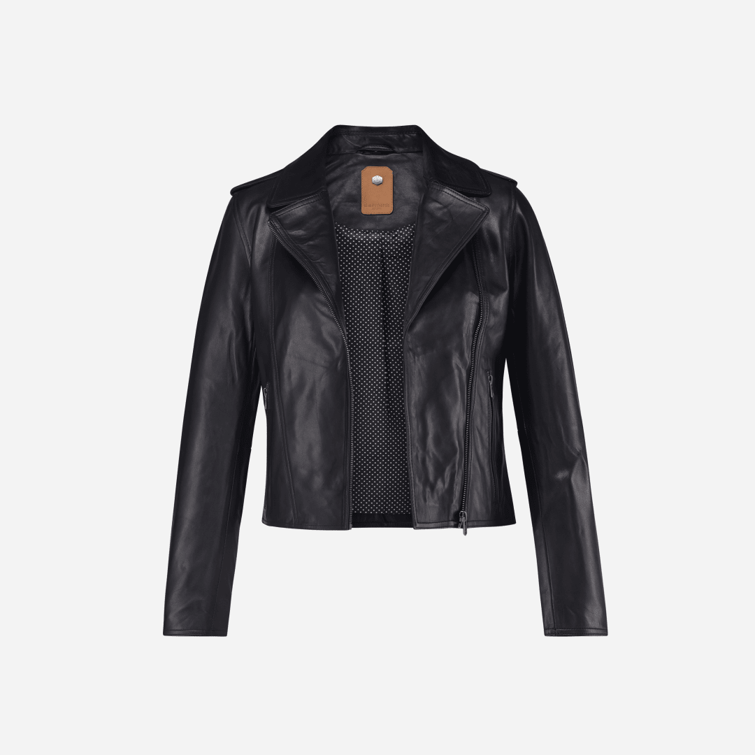 Tracey Ladies Biker Jacket, Black