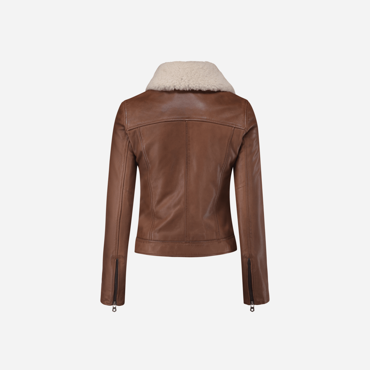 Lisa black women's leather jacket by Jekyll & Hide - back view