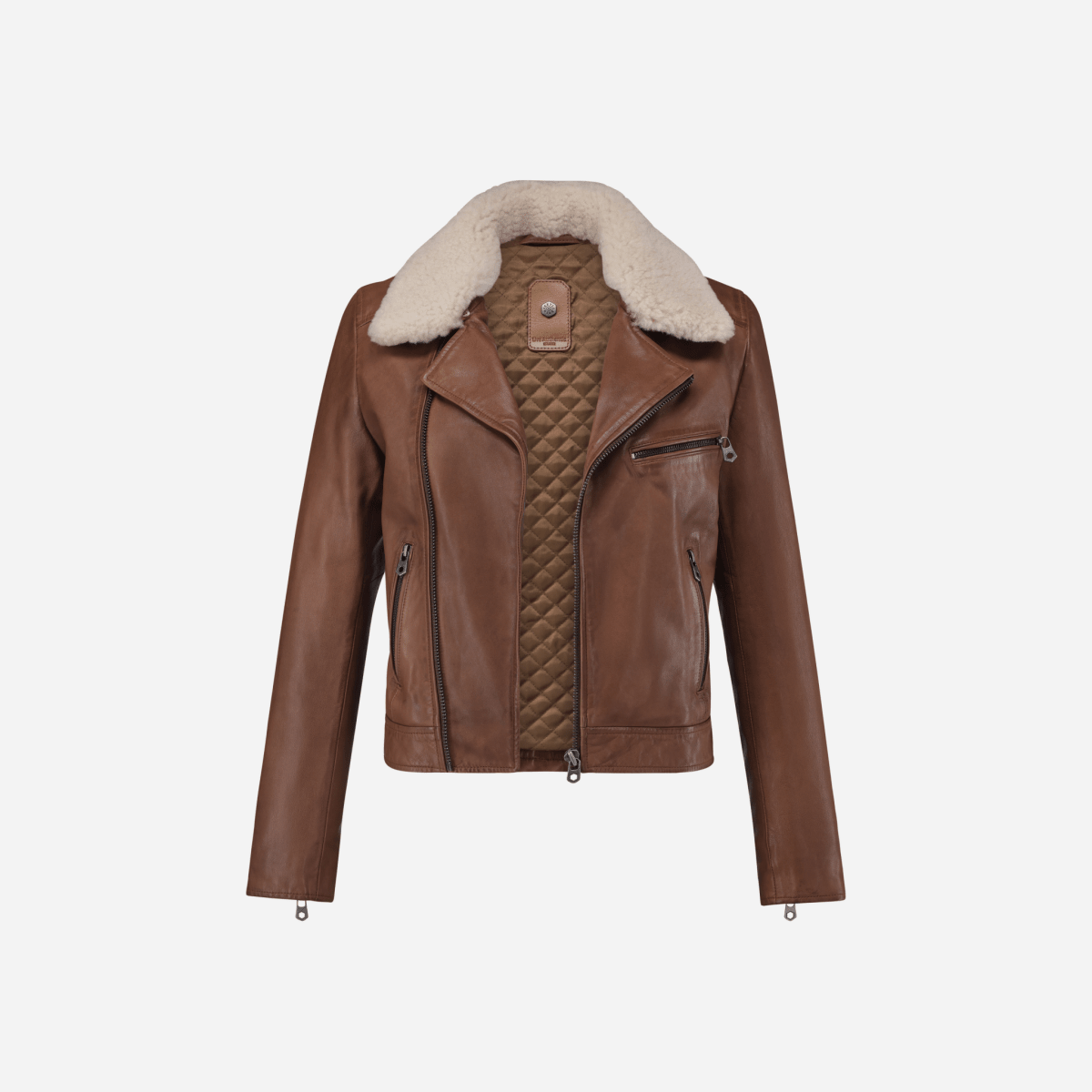 Lisa black women's leather jacket by Jekyll & Hide - side view