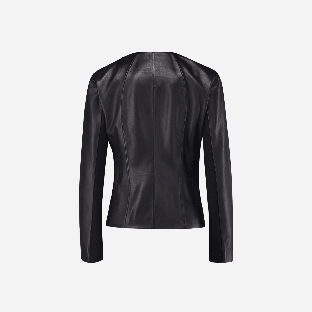 Lisa black women's leather jacket by Jekyll & Hide - back view