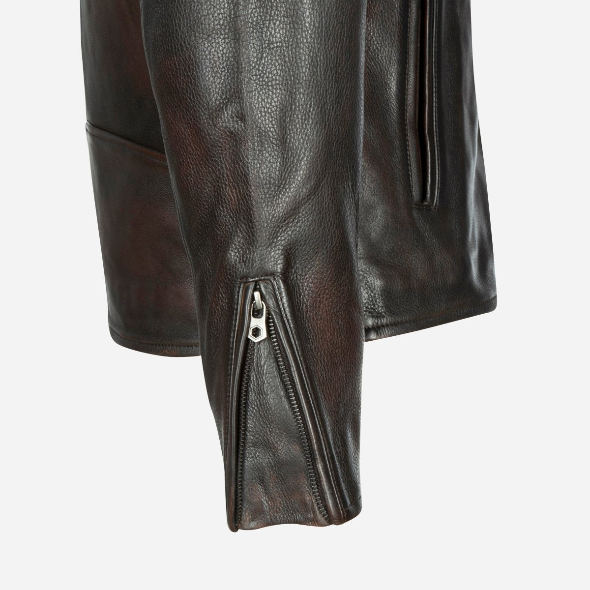 Harry black men's leather jacket by Jekyll & Hide - stitching detail