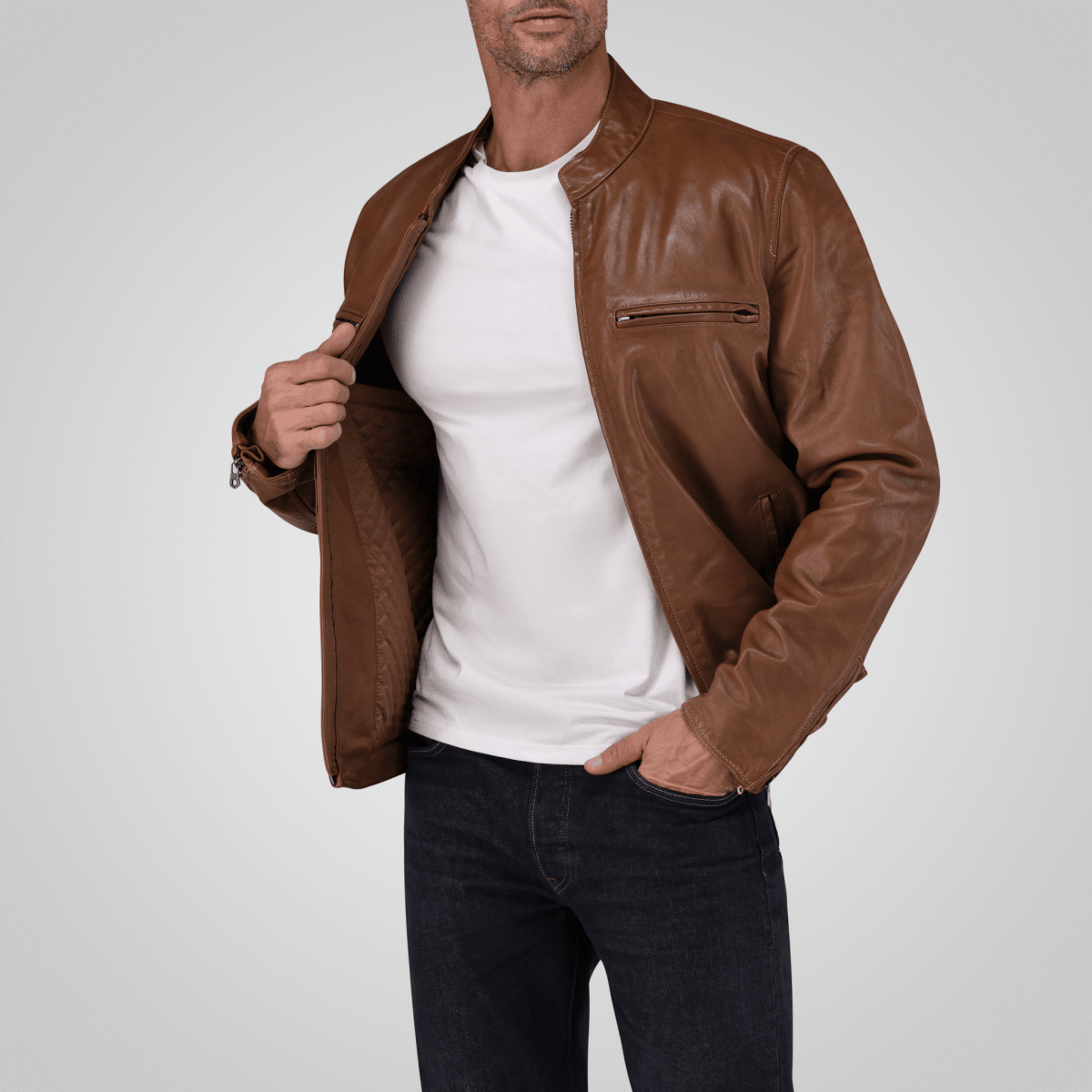 Harry black men's leather jacket by Jekyll & Hide - product image 21