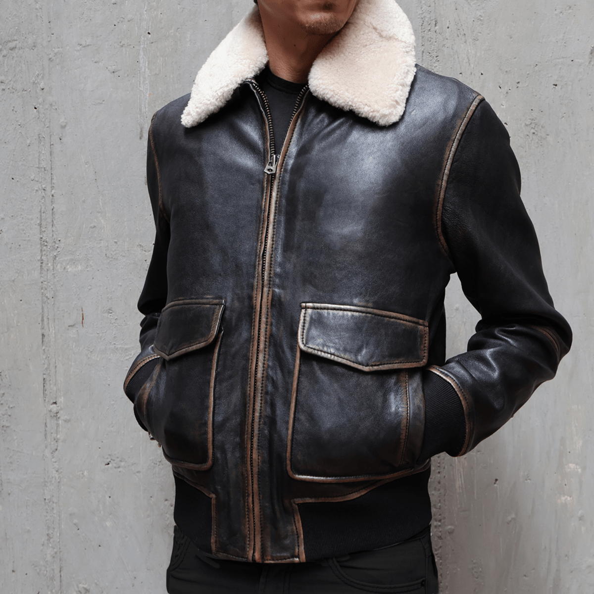 Harry black men's leather jacket by Jekyll & Hide - product image 26