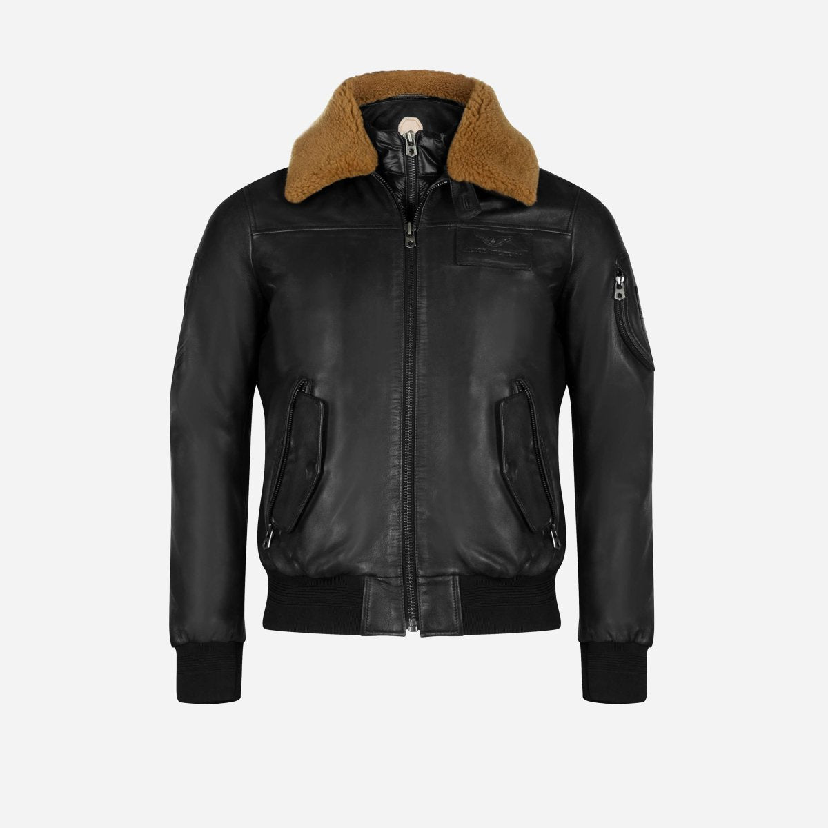 Maverick black men's leather jacket by Jekyll & Hide - side view