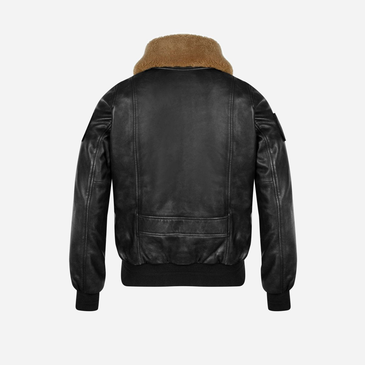 Maverick black men's leather jacket by Jekyll & Hide - interior detail