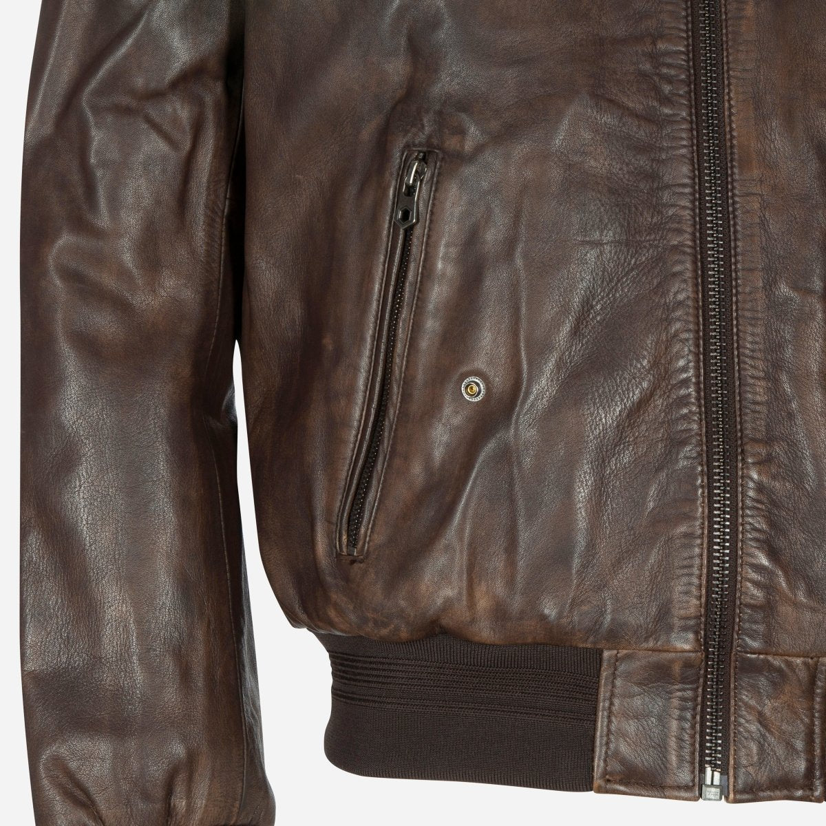 Maverick black men's leather jacket by Jekyll & Hide - product image 22