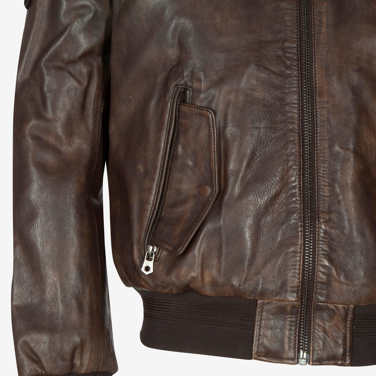 Maverick black men's leather jacket by Jekyll & Hide - product image 23