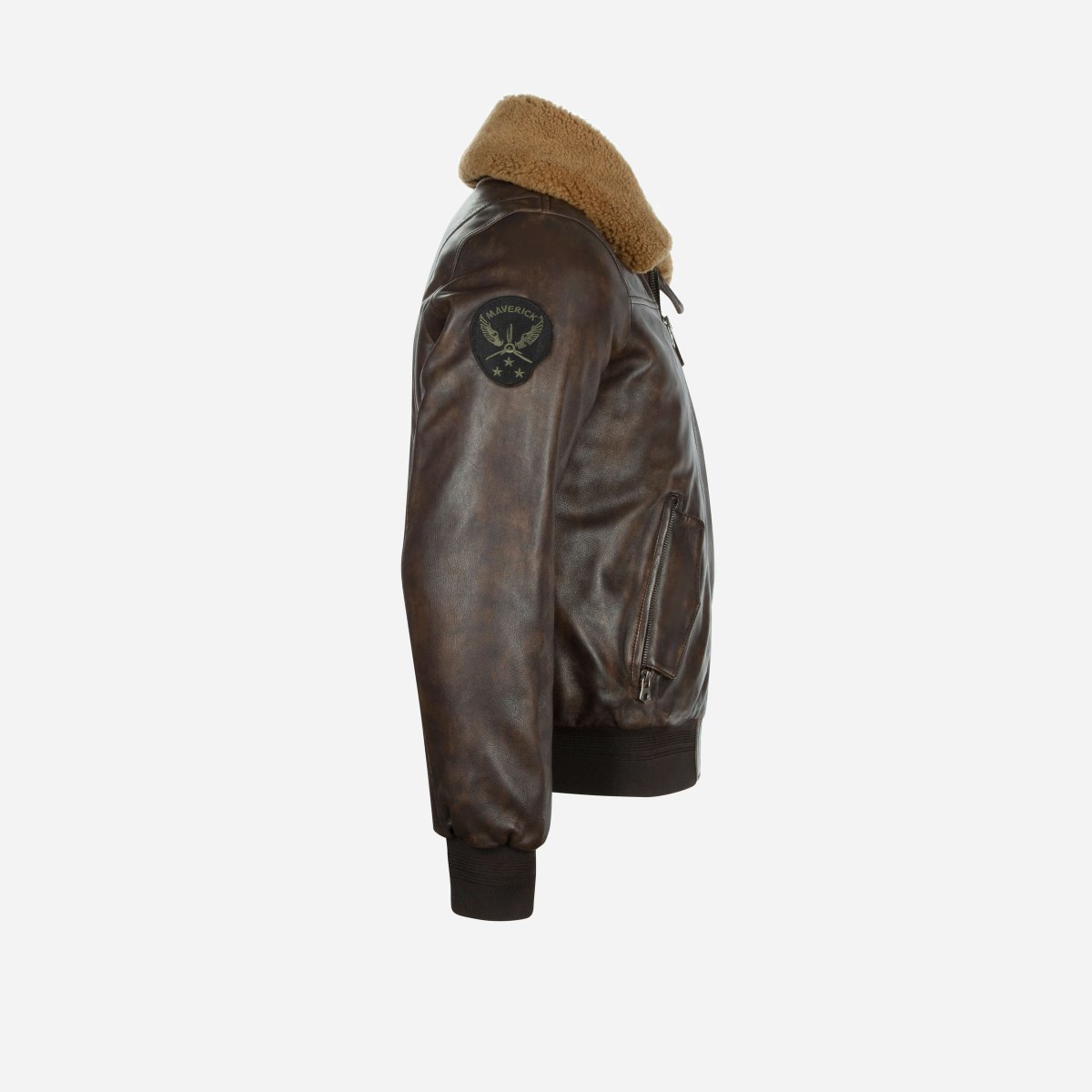 Maverick black men's leather jacket by Jekyll & Hide - product image 17