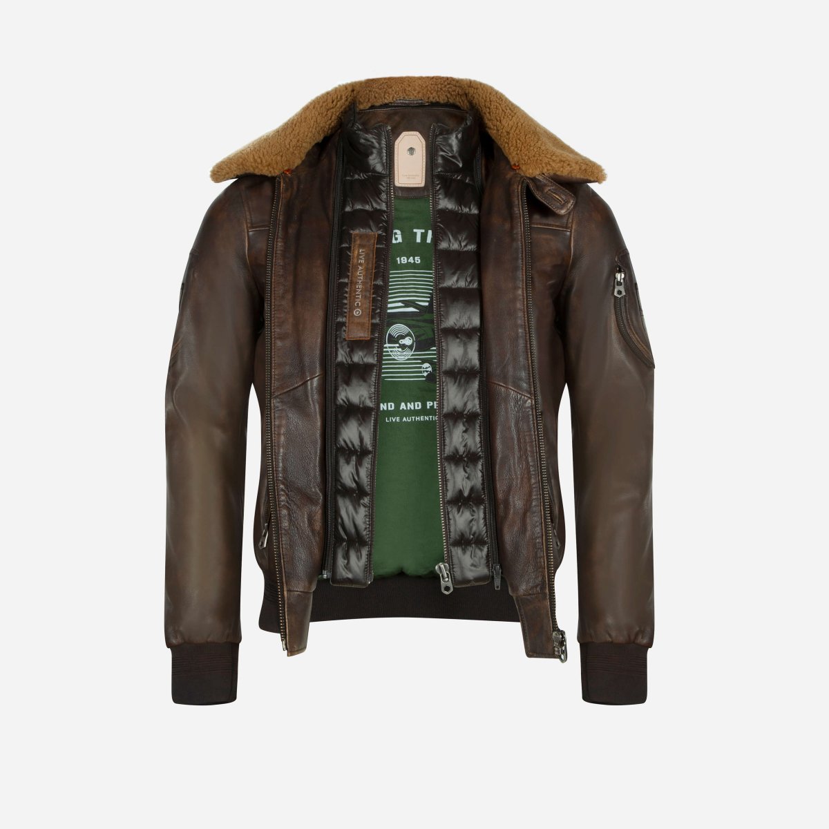 Maverick black men's leather jacket by Jekyll & Hide - product image 19