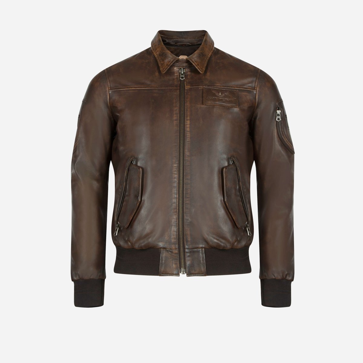 Maverick black men's leather jacket by Jekyll & Hide - product image 14