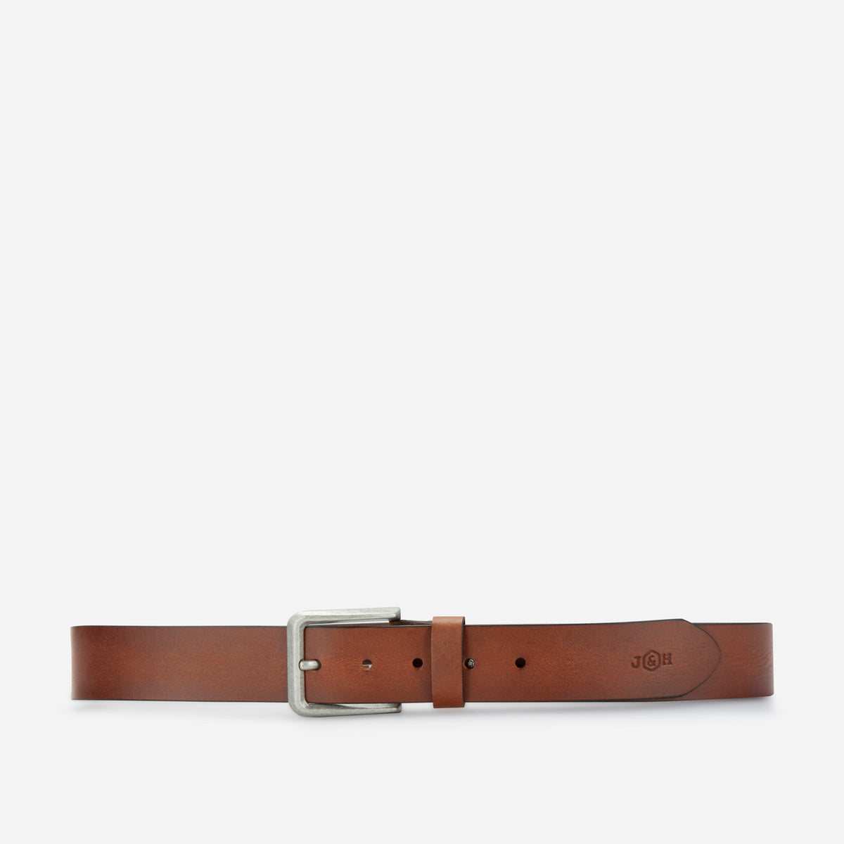 Tan full-grain leather Lyon belt, full length view, Jekyll & Hide