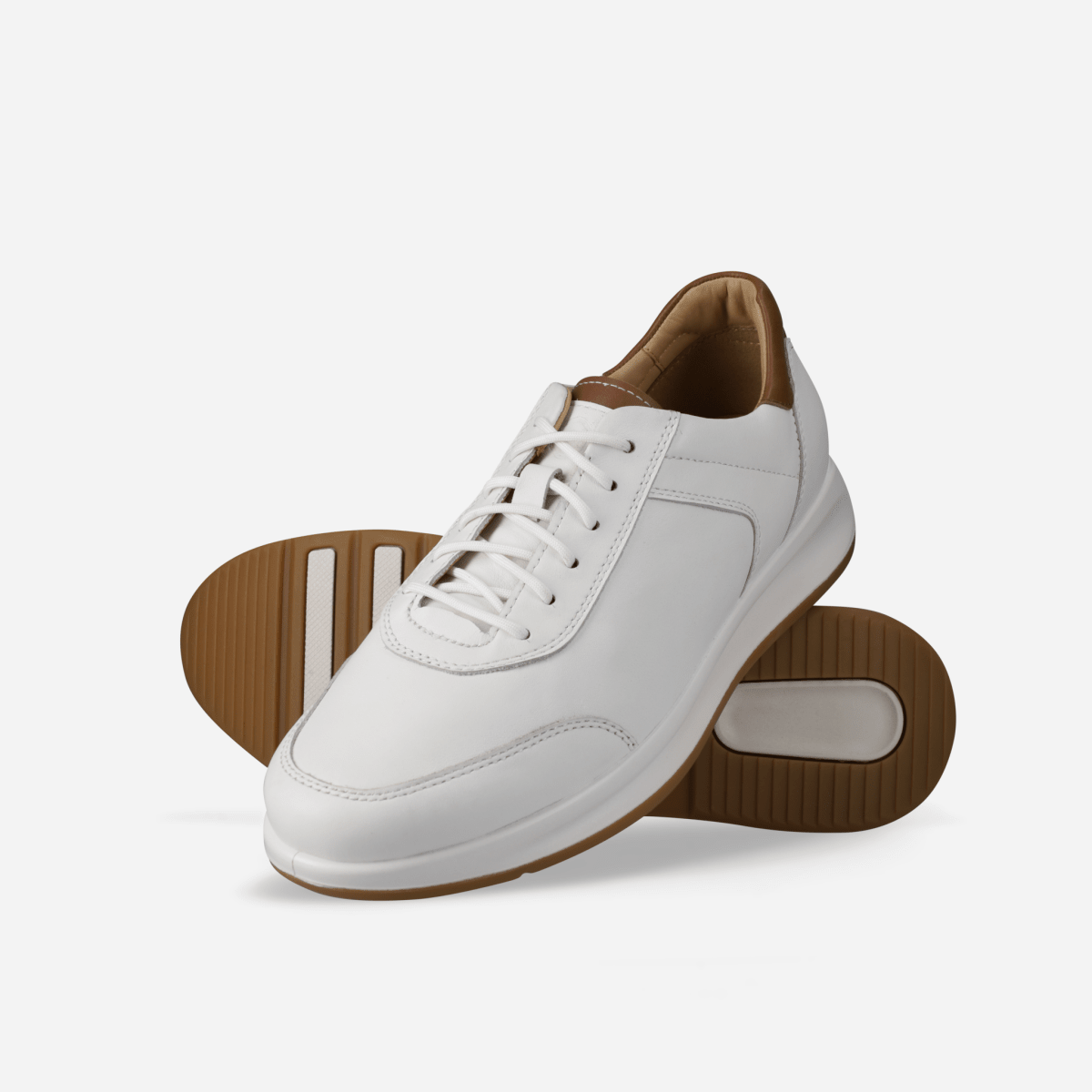 CLIFTON black men's leather sneakers by Jekyll & Hide - side view