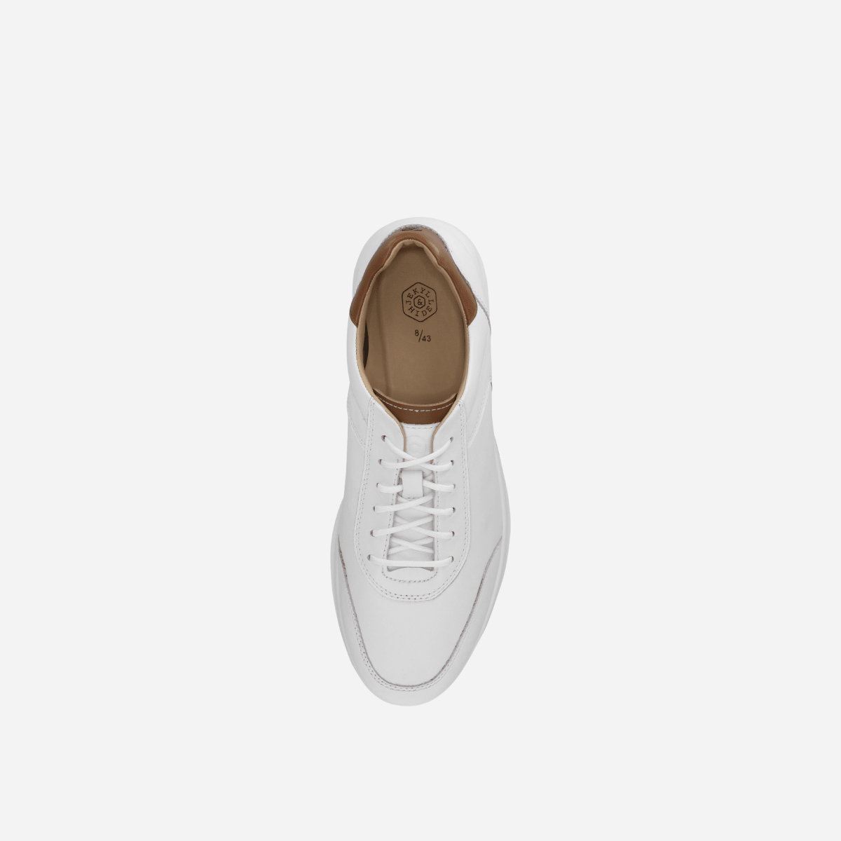 CLIFTON black men's leather sneakers by Jekyll & Hide - interior detail