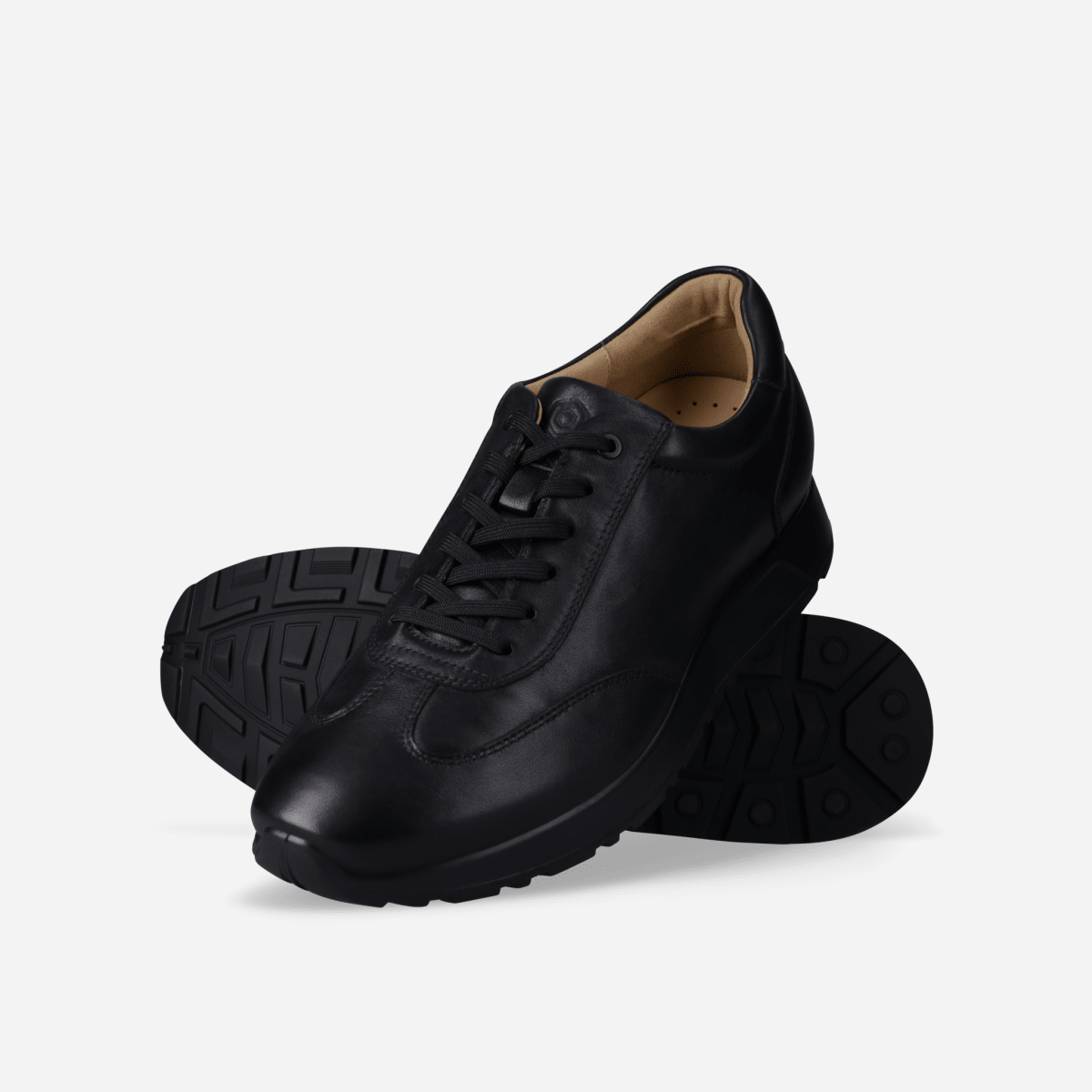Beaumont black men's leather sneakers by Jekyll & Hide - product image 10