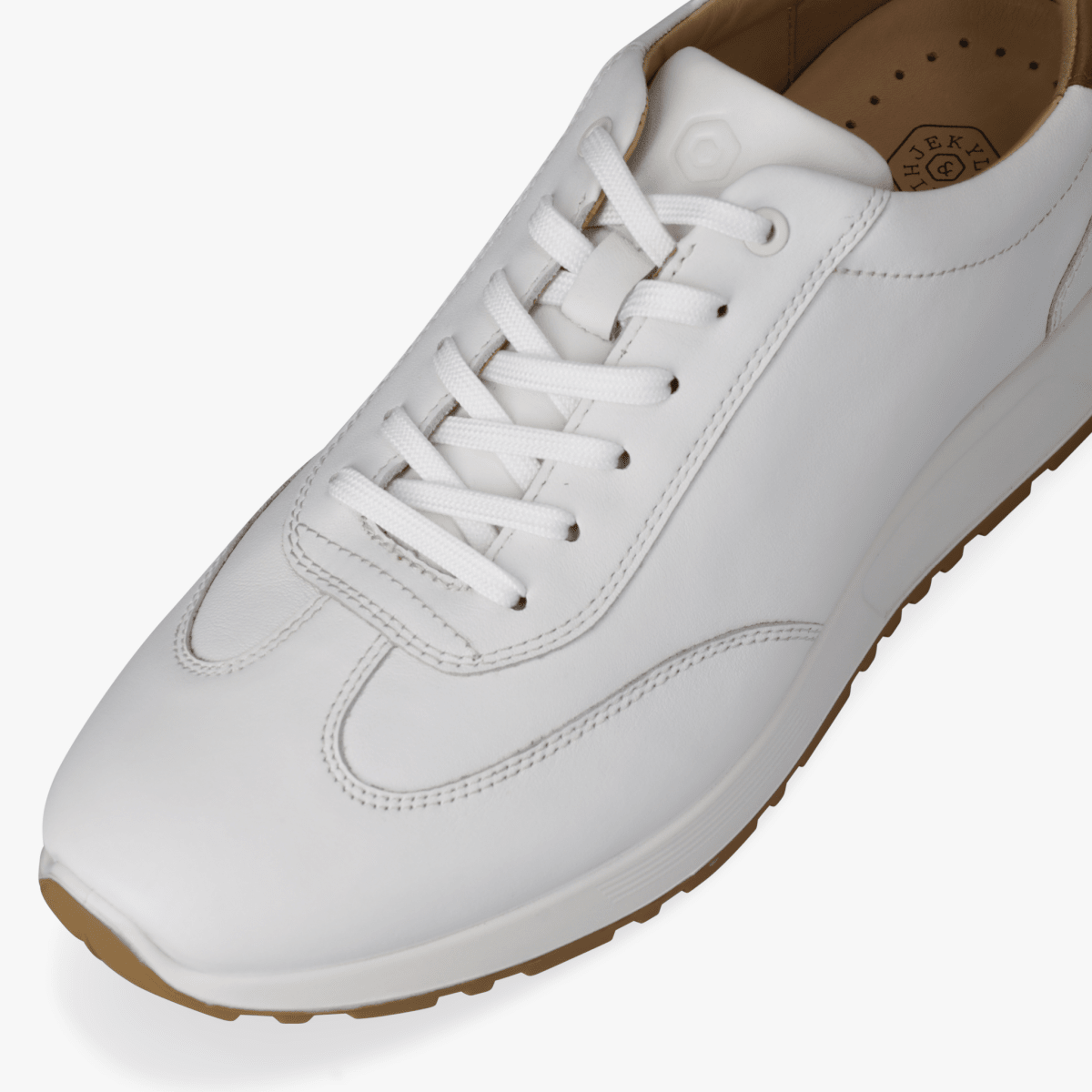 Beaumont black men's leather sneakers by Jekyll & Hide - back view