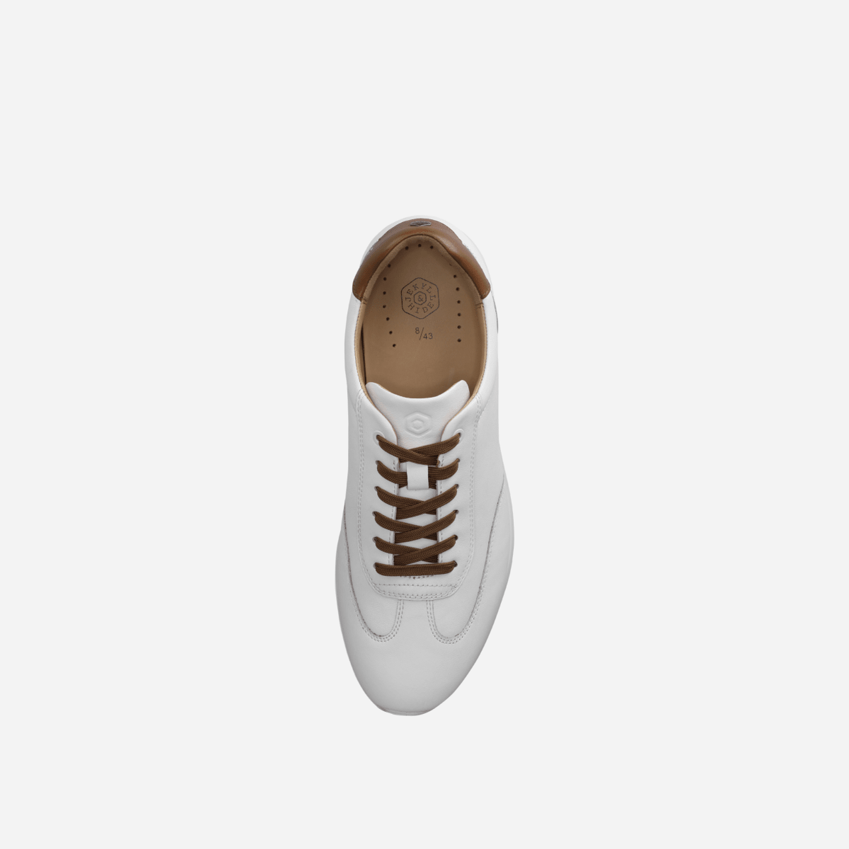 Beaumont black men's leather sneakers by Jekyll & Hide - interior detail