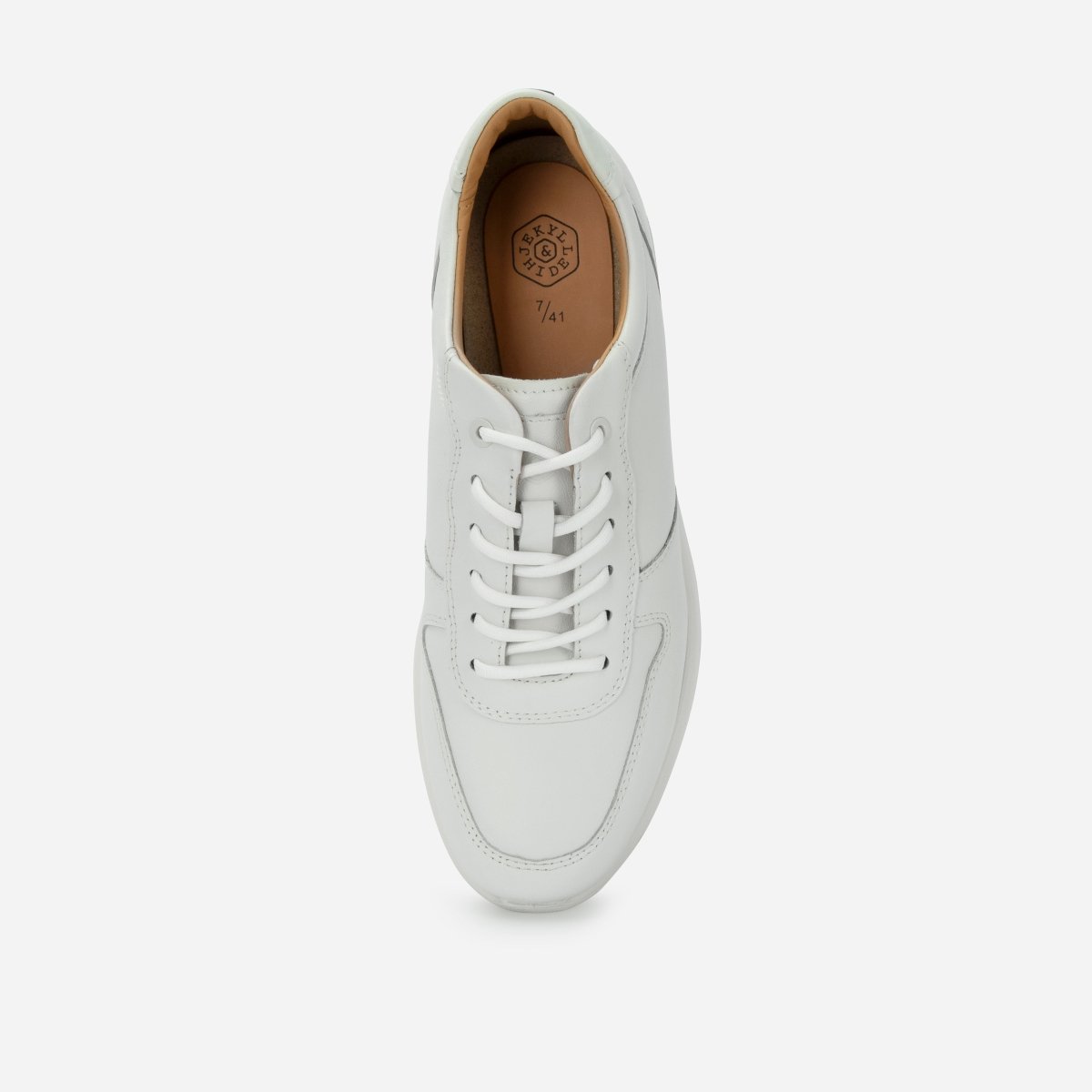 Franca white leather sneakers by Jekyll & Hide - side view