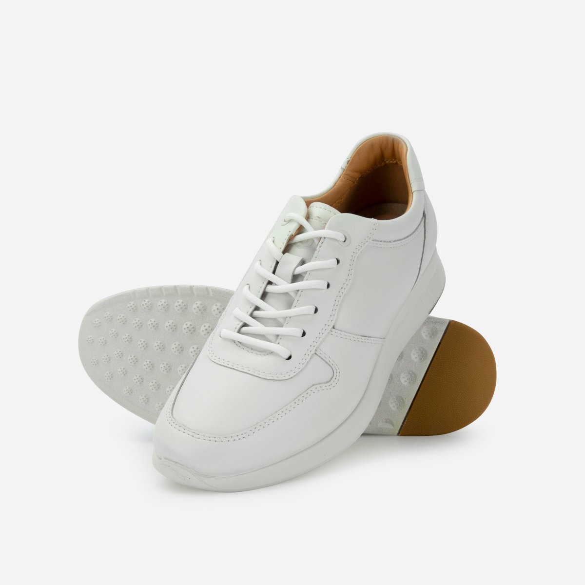 Franca white leather sneakers by Jekyll & Hide - back view