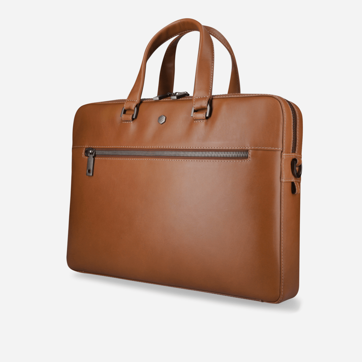 OXFORD colt leather briefcase by Jekyll & Hide - stitching detail