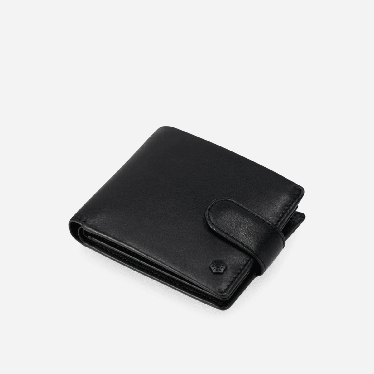 OXFORD black men's leather wallet by Jekyll & Hide - side view