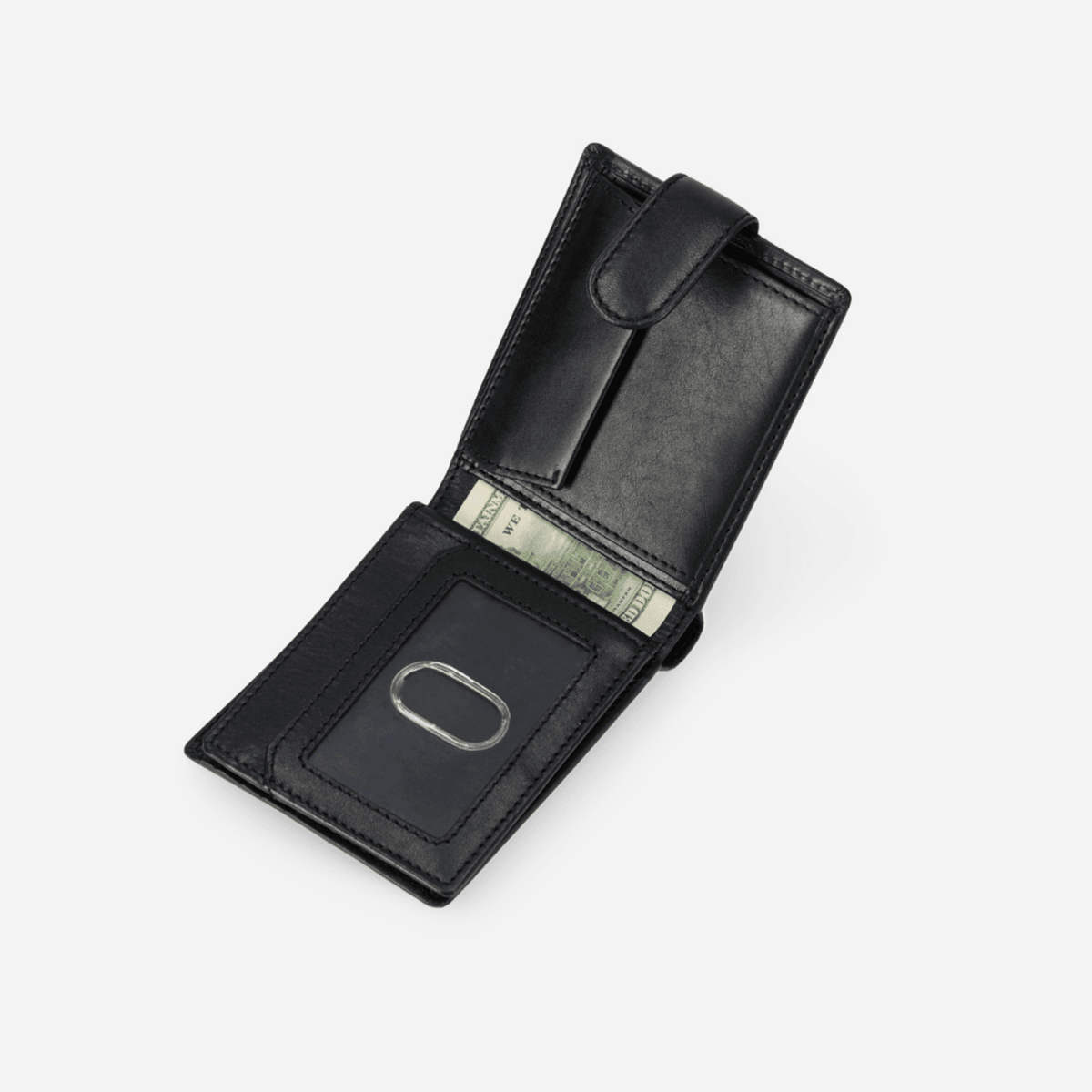 OXFORD black men's leather wallet by Jekyll & Hide - back view