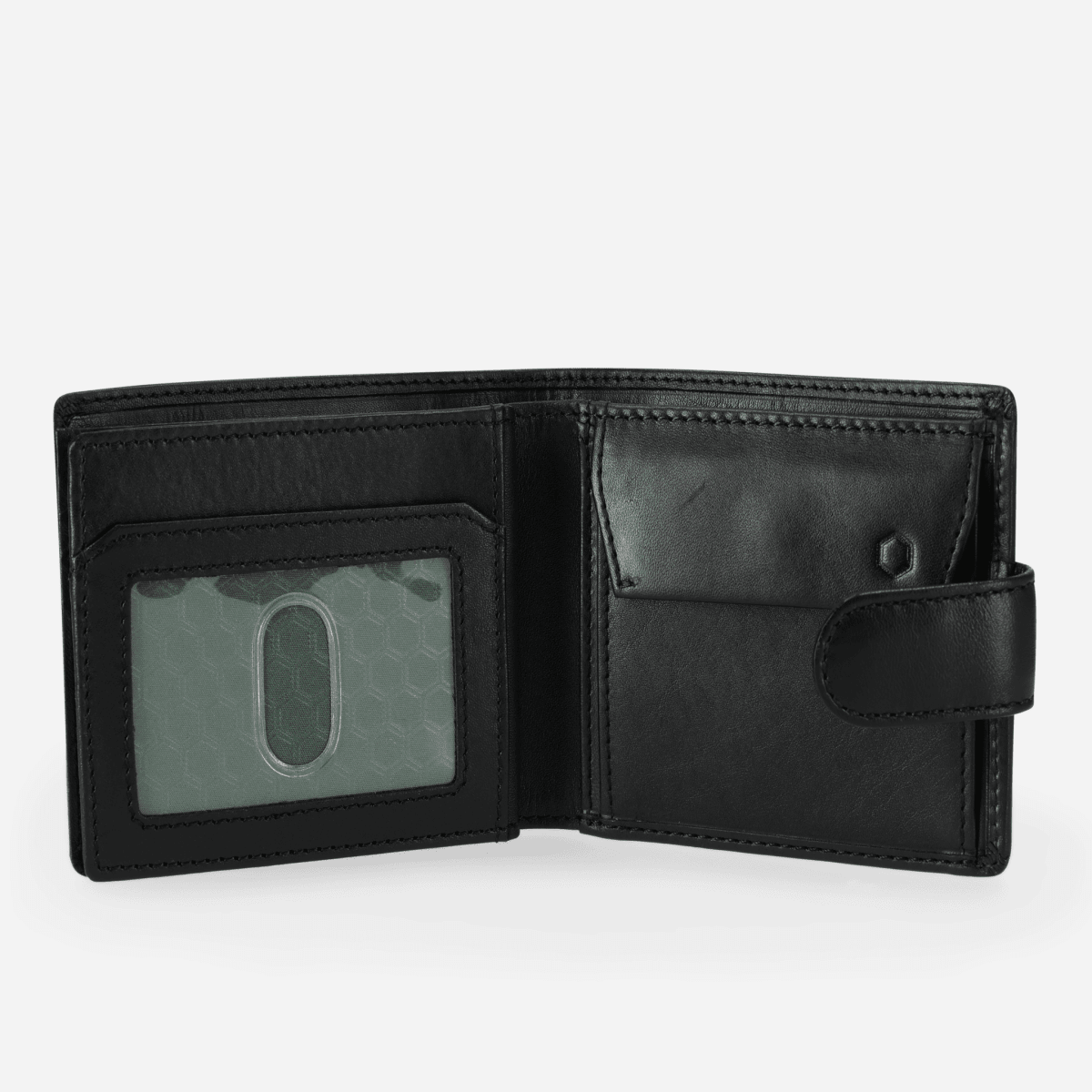 OXFORD black men's leather wallet by Jekyll & Hide - interior detail