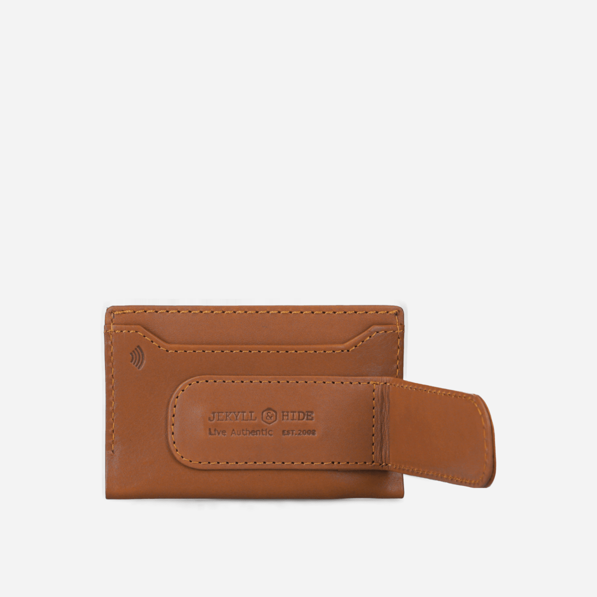 Norwegian tan men's leather card holder by Jekyll & Hide - product image 11