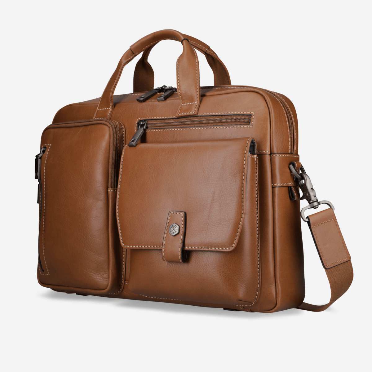 MONTANA colt leather briefcase by Jekyll & Hide - back view