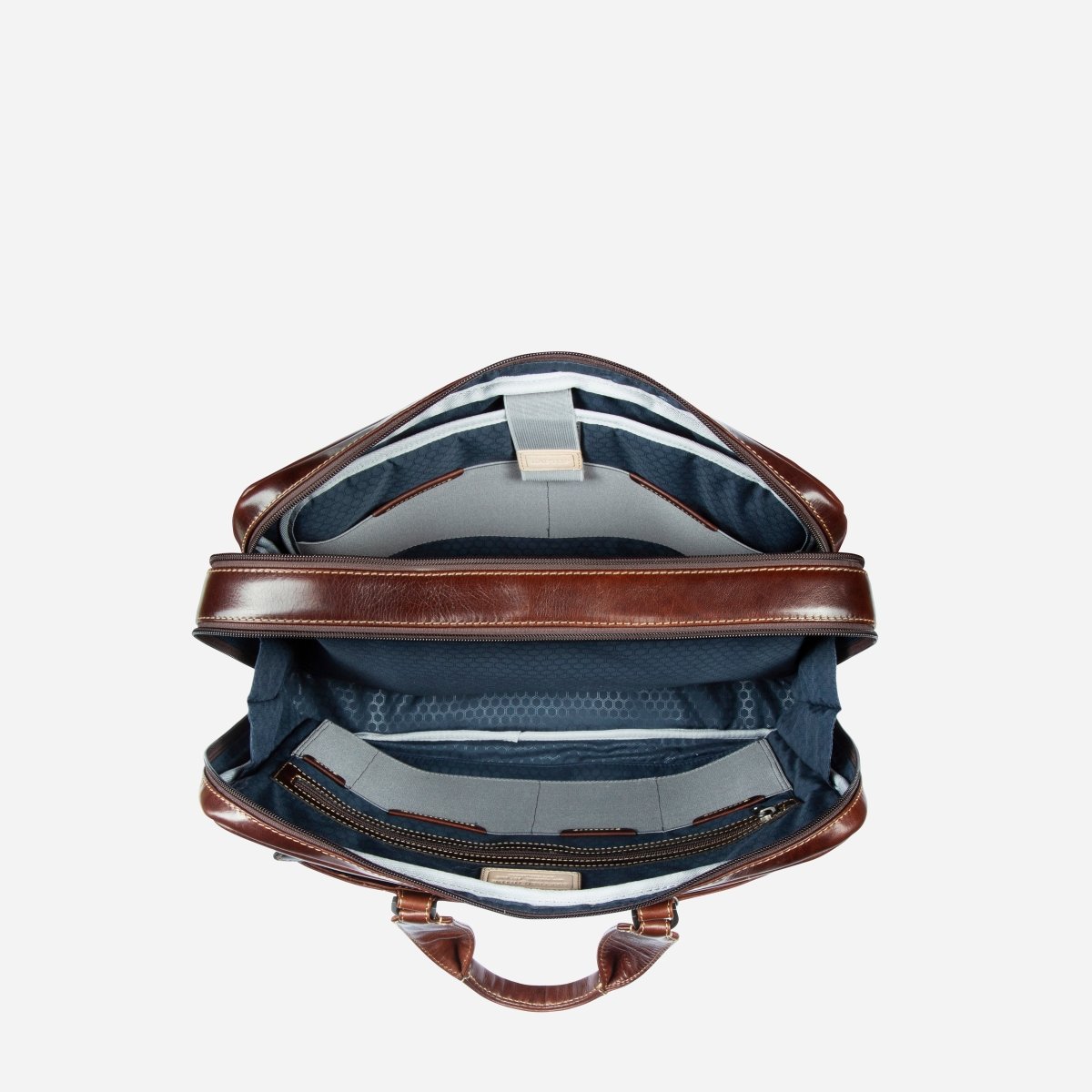 Norwegian tobacco men's briefcase by Jekyll & Hide - side view