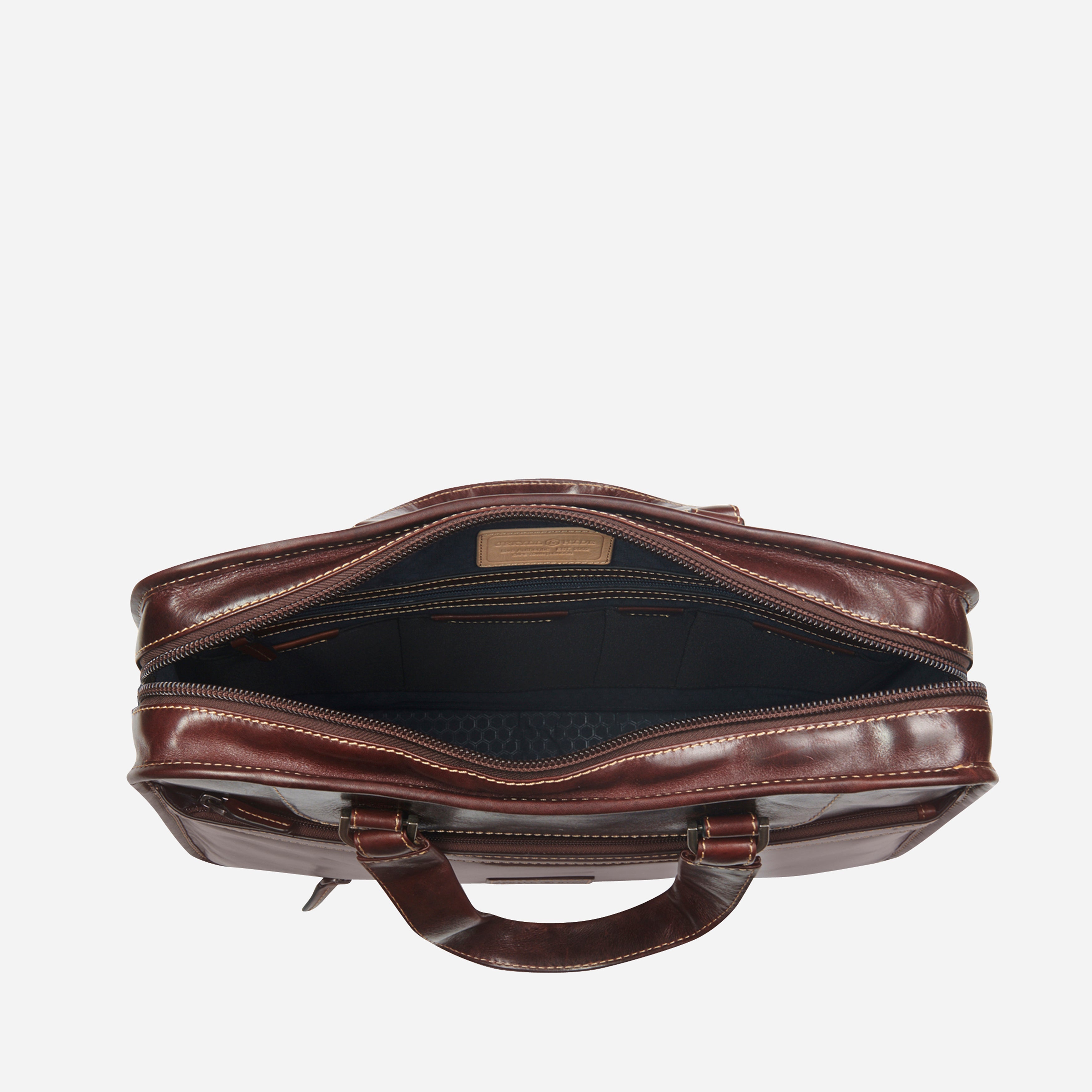 Oxford Medium Leather 15" Laptop Briefcase, Espresso
