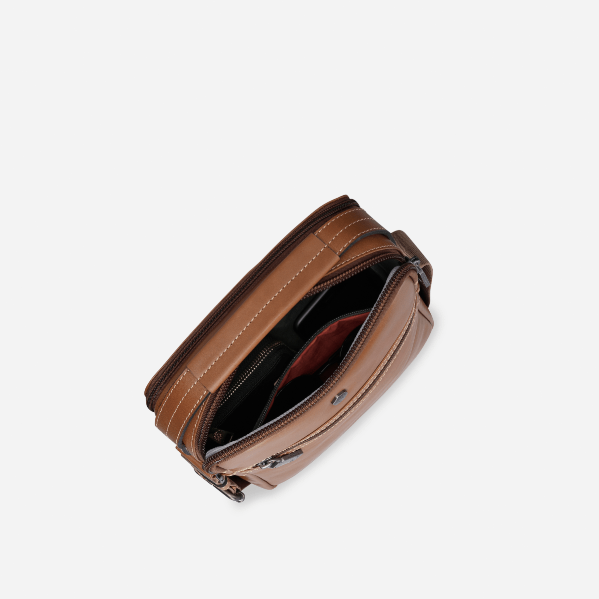 Norwegian black men's leather crossbody bag by Jekyll & Hide - product image 9