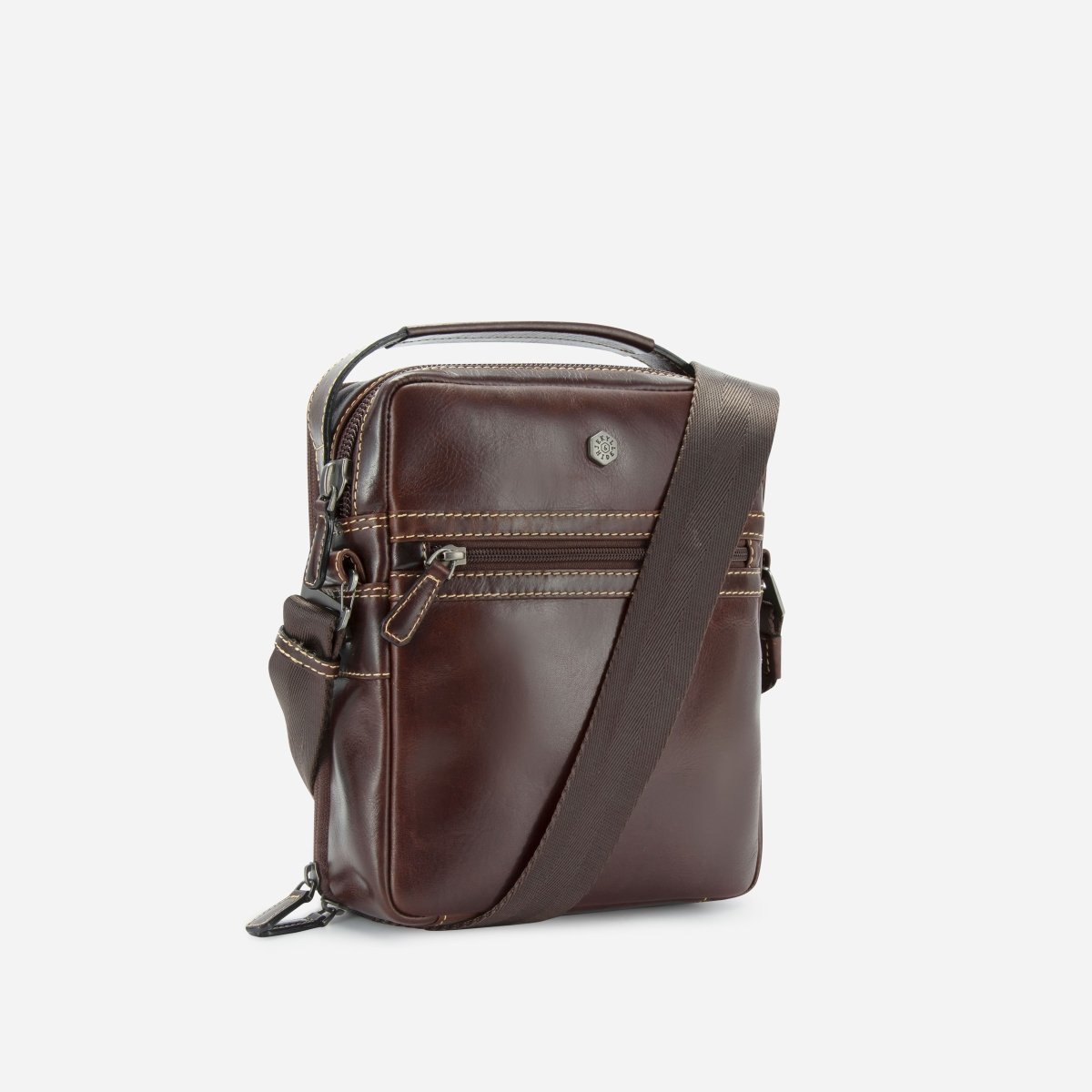 Norwegian Black Men's Leather Crossbody Bag | Jekyll & Hide