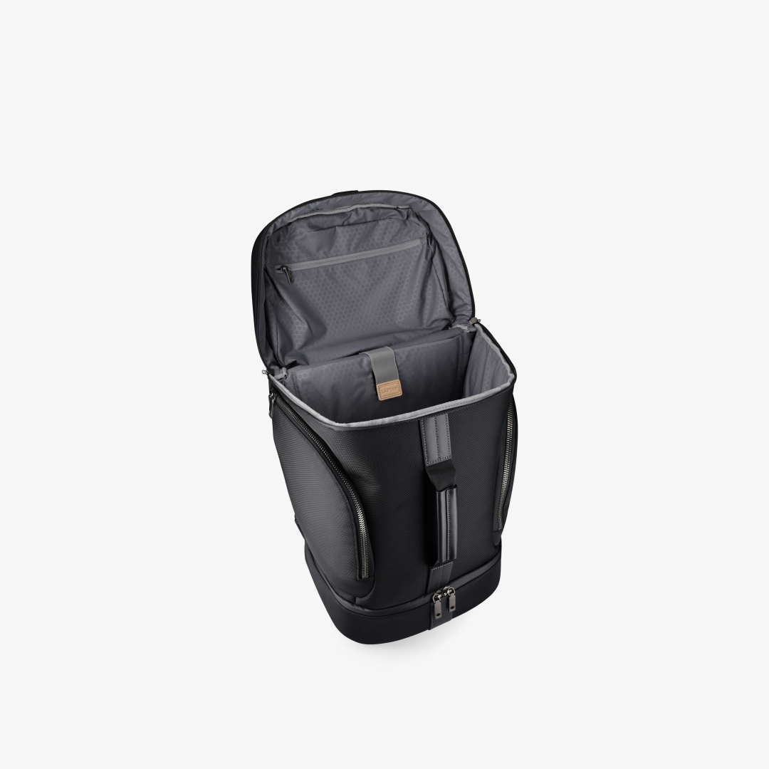 Large Nylon Travel Backpack, Black