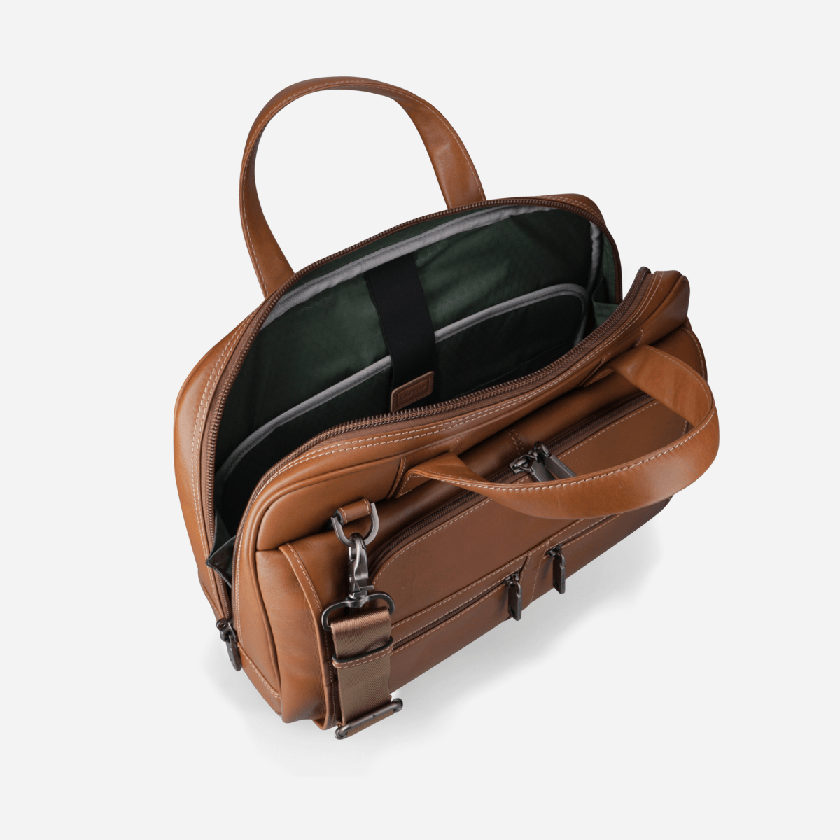 OXFORD colt full-grain leather briefcase by Jekyll & Hide - back view