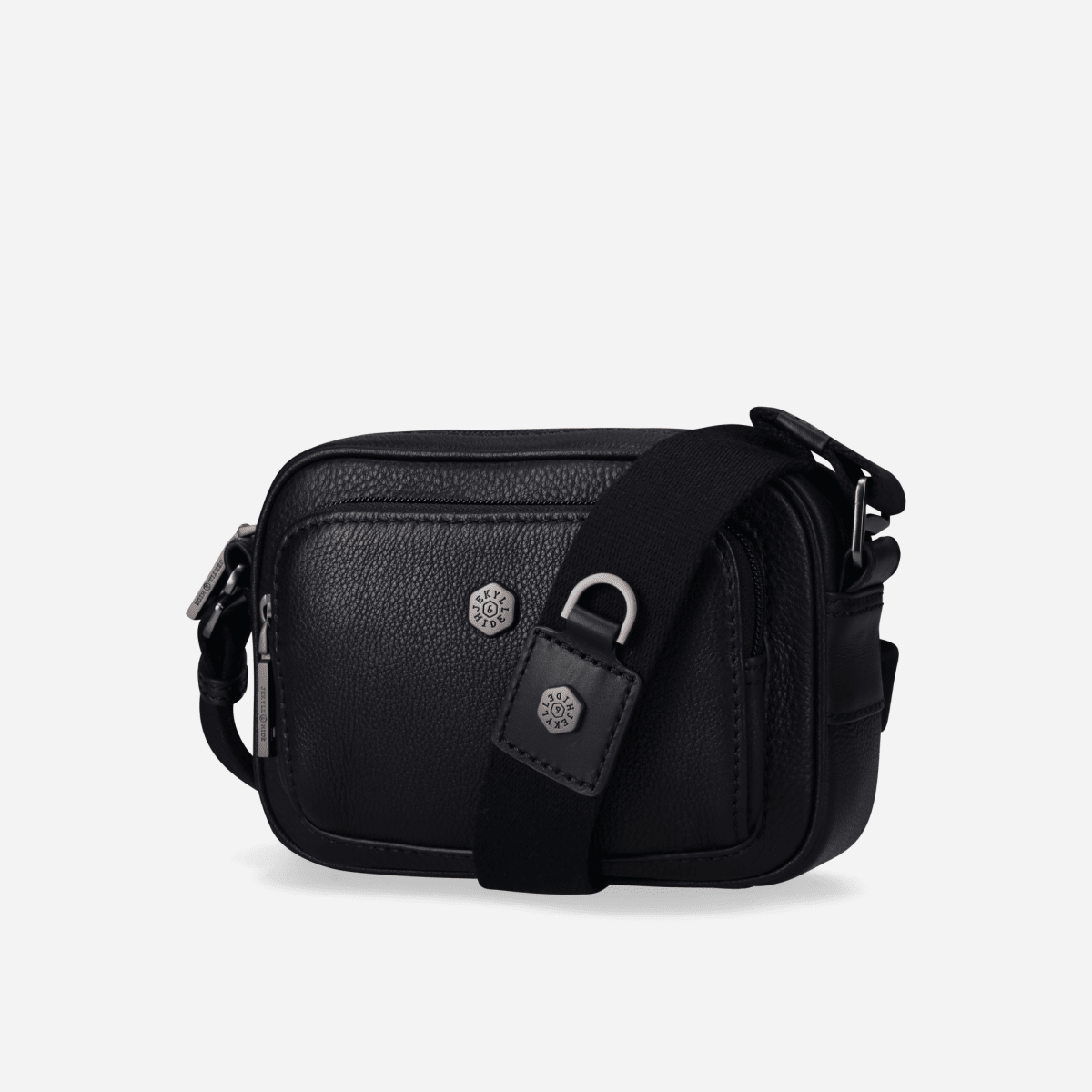 Norwegian black men's leather crossbody bag by Jekyll & Hide - product image 9
