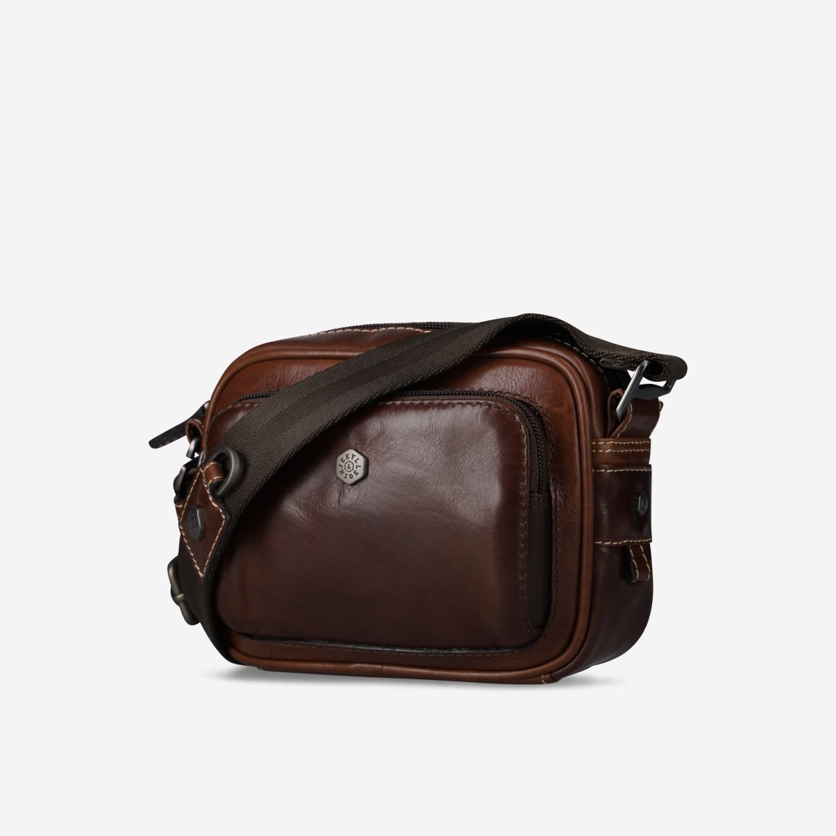 Norwegian black men's leather crossbody bag by Jekyll & Hide - product image 14