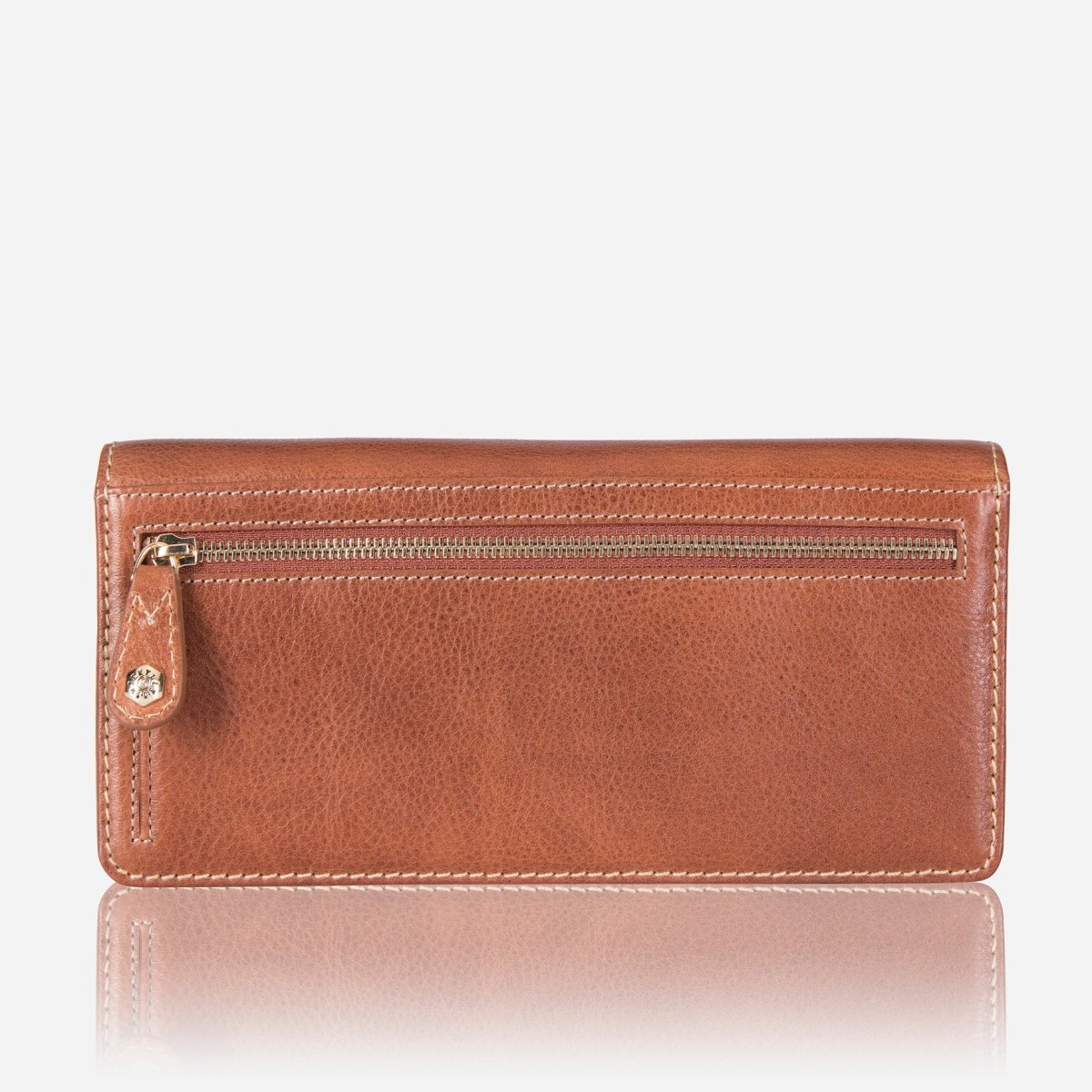 Large Multi-Compartment Leather Purse