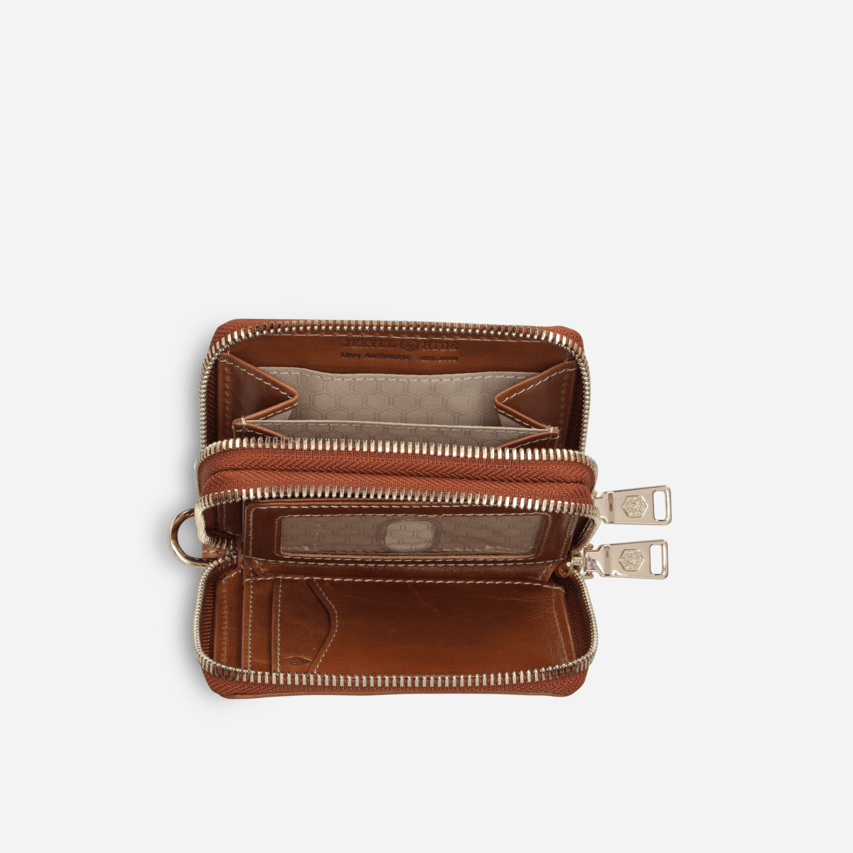 Zulu red leather purse by Jekyll & Hide - side view